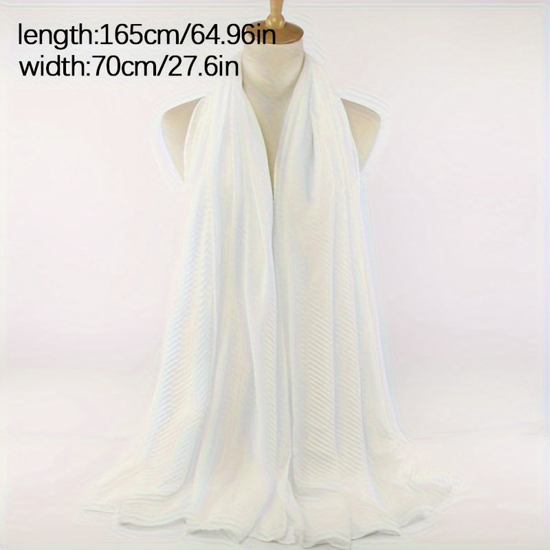 Pañuelo de hiyab de color sólido para mujer, transpirable, protección solar, a prueba de viento, ligero