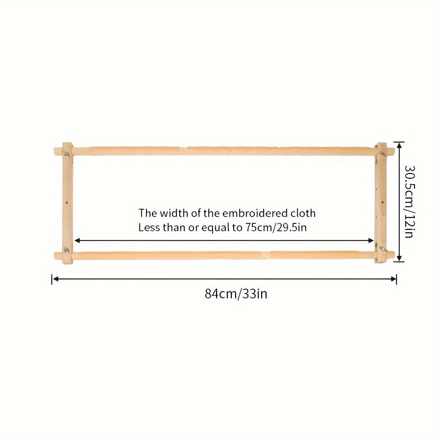 Portable Beech Wood Embroidery Stand for Cross Stitch Sewing with Detachable Clip