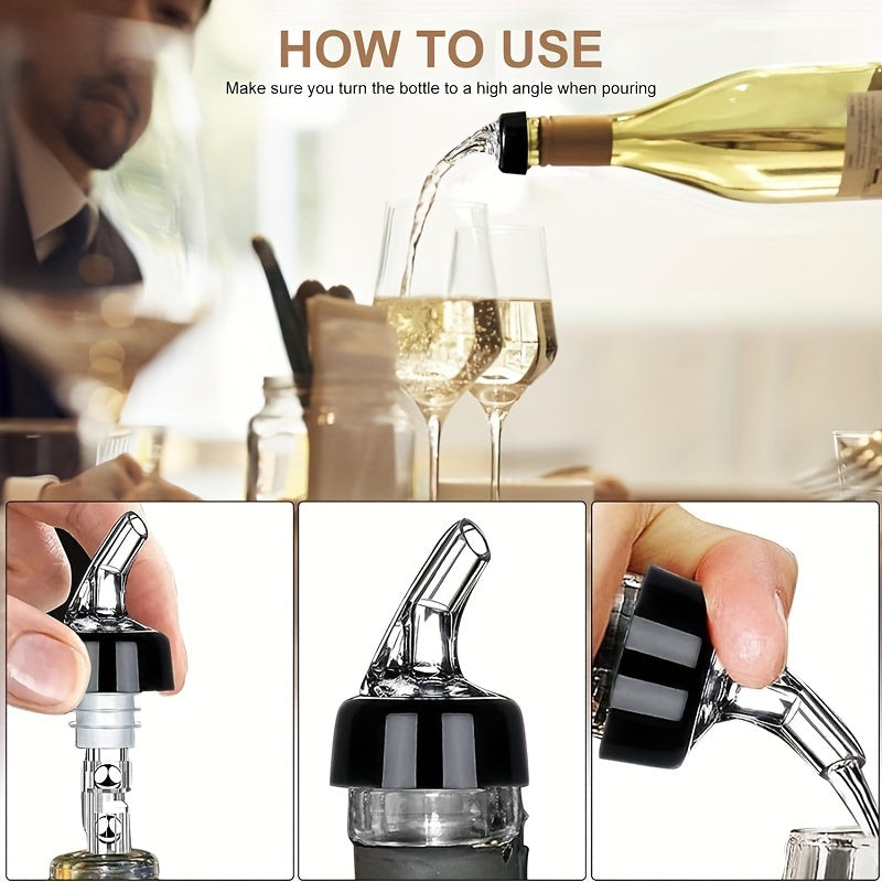 Set of 6 30ML Stainless Steel Liquor Pourers for Home Bar