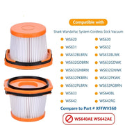 4-to'plam almashtirish vakuum filtrlari Wandvac uchun, crevice asbob bilan mos, WS620 WS630 WS632