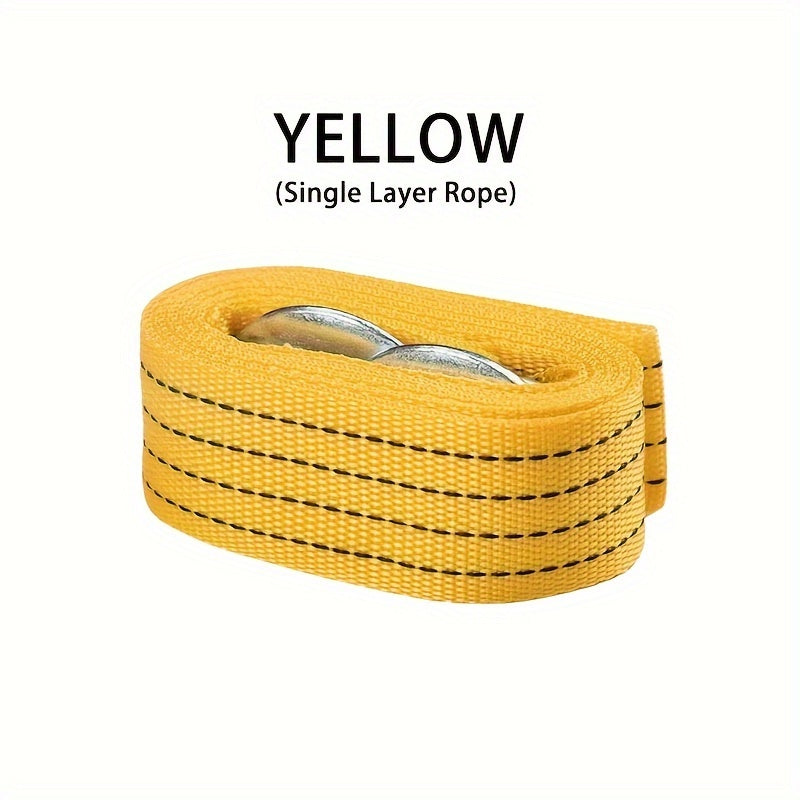 Cuerda de remolque de alta resistencia de 3.96 m de poliamida con ganchos antideslizantes para recuperación de vehículos