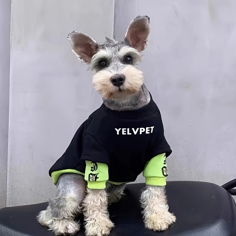 Sudadera con capucha para mascotas de ajuste cómodo para perros pequeños y medianos y gatos, poliéster, de temporada, de abrigo, forro de felpa cálido