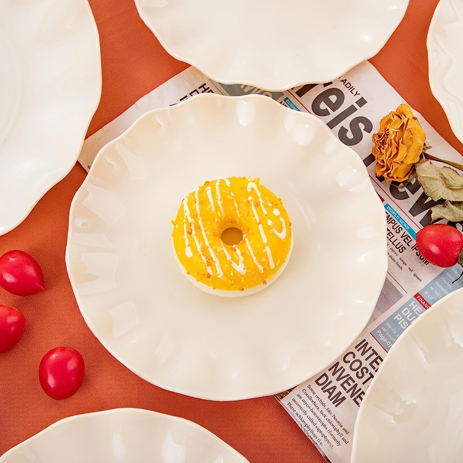 Pink Plastic Party Plates Set of 24 Durable Microwave Safe Dishwasher Safe