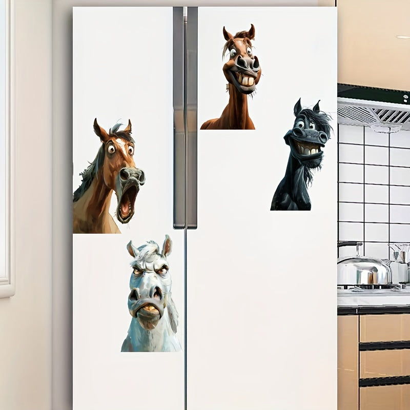 Funny Animal Expression Window Sticker Waterproof Self-Adhesive Wall Decor