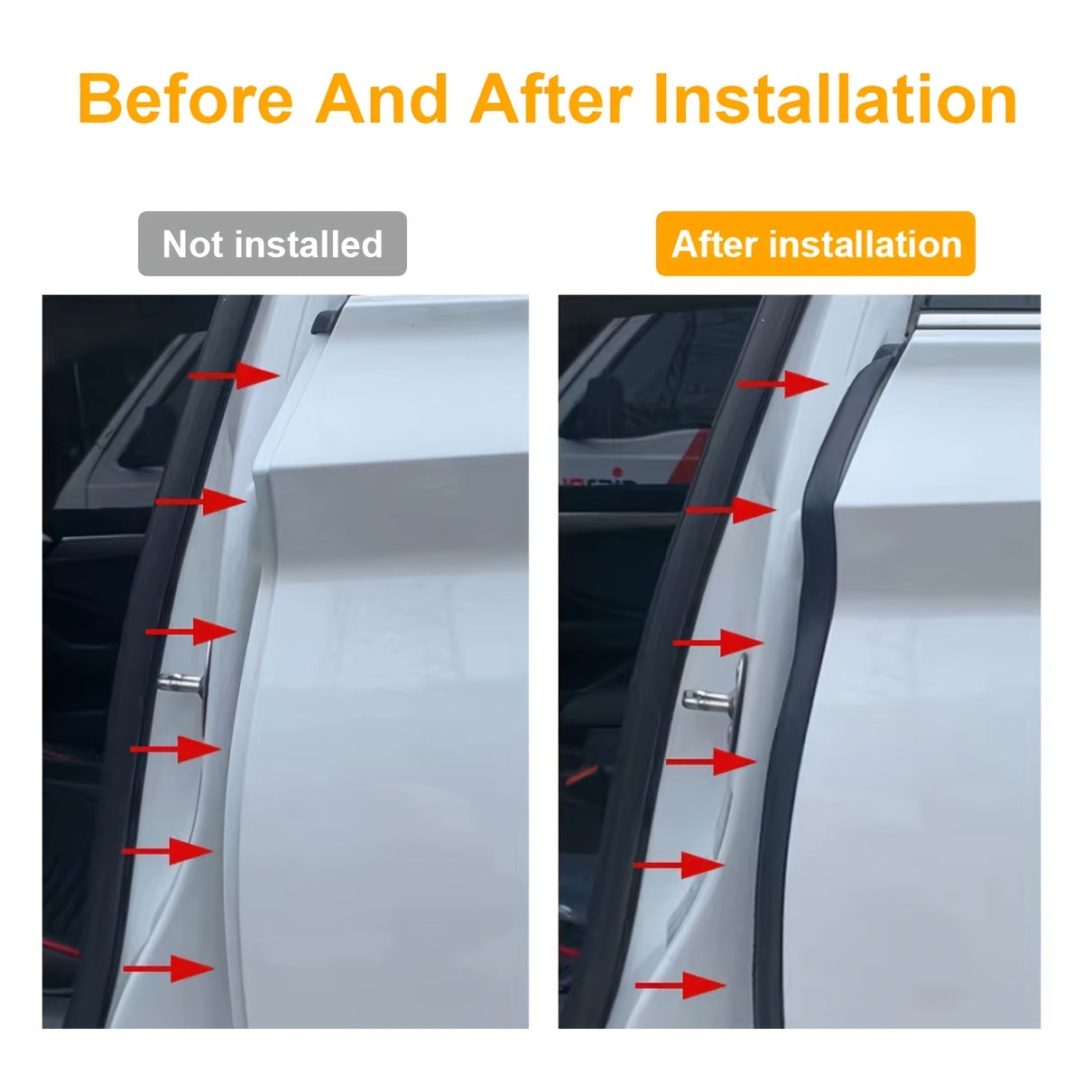 Universal Rubber Door Seal Edge Trim U-Shaped Weatherstrip Bumper Guard 196.85 Inch