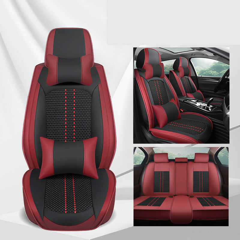 Universal Waterproof Faux Leather 5-Seat Car Seat Covers All-Season Protectors