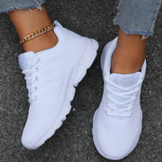 Women's White Slip-On Sneakers Light-Colored Casual Shoes