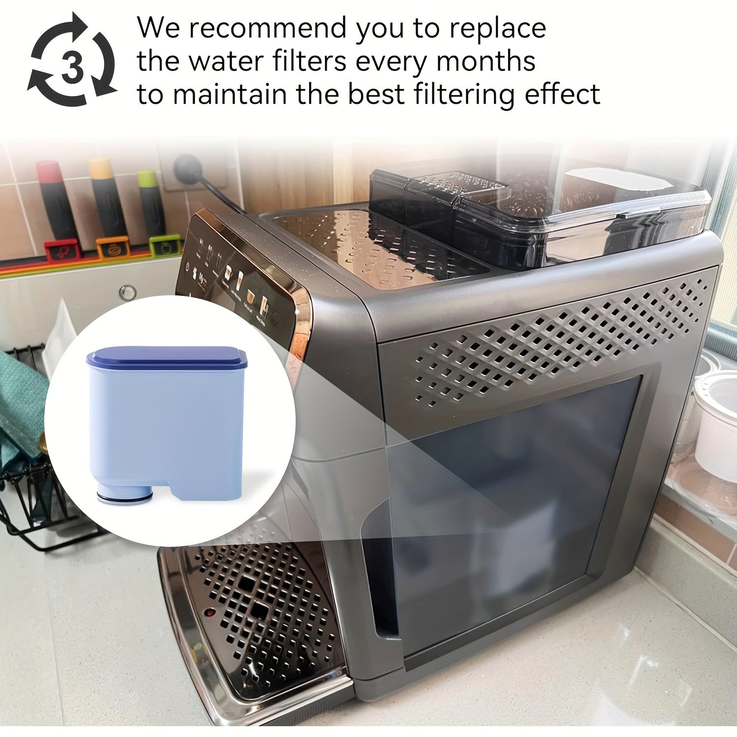 Coffee Filter For Fully Automatic Coffee Machines Anti-Lime Scale Water Purification