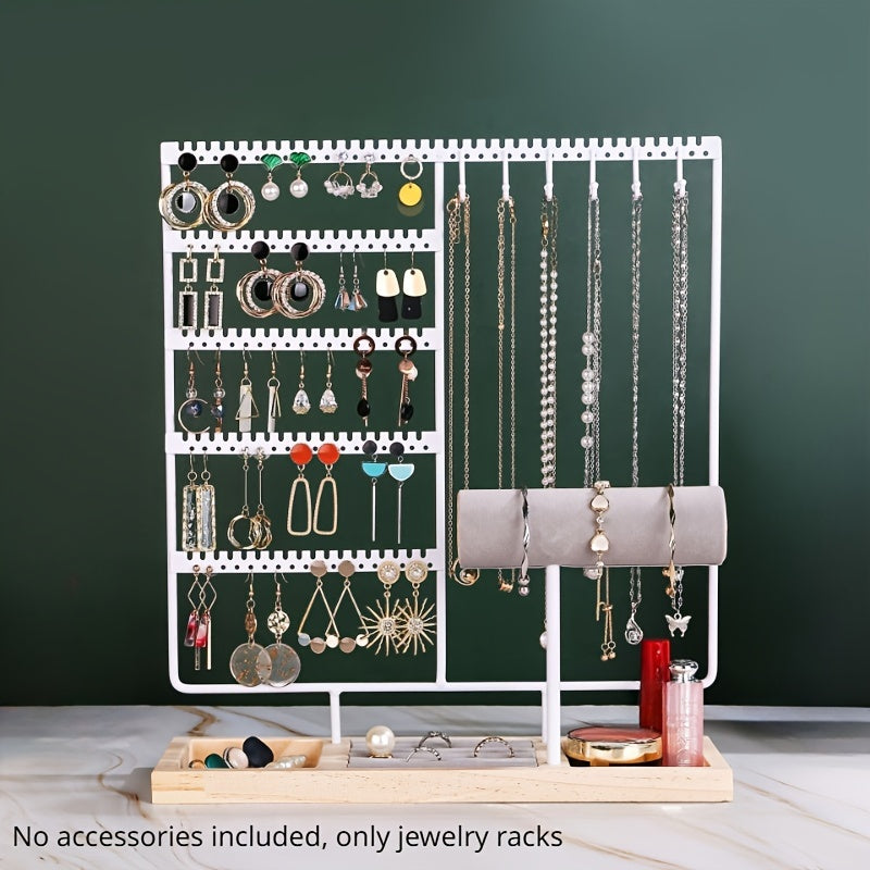 Квадратная витрина для украшений на столе с ящиком для хранения часов, цепочек, серег, колец