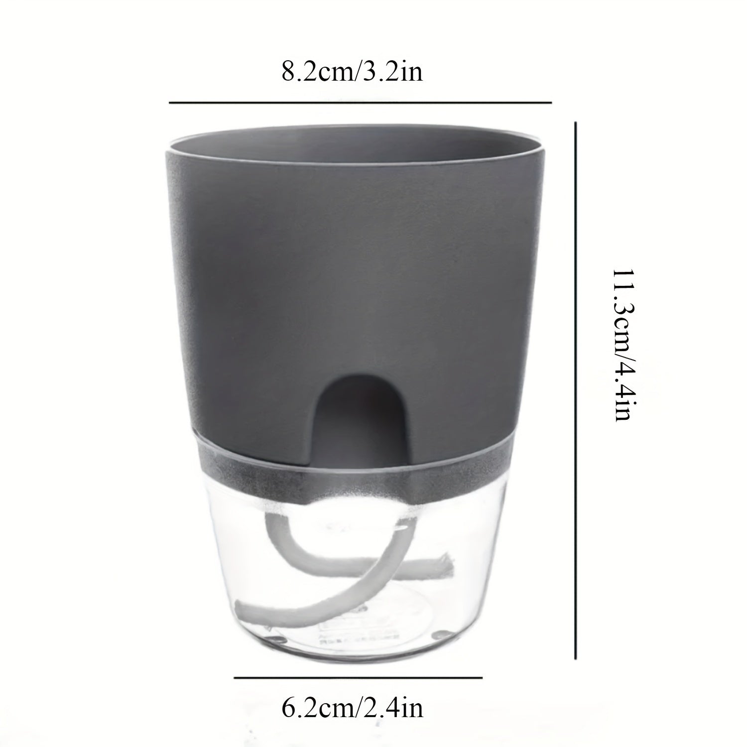 6 ta o'z-o'zini sug'oradigan o'simlik idishlari, ikki qatlamli dizayn, engil plastik idishlar, ip tizimi va ichki bog'dorchilik uchun oson quyish porti.