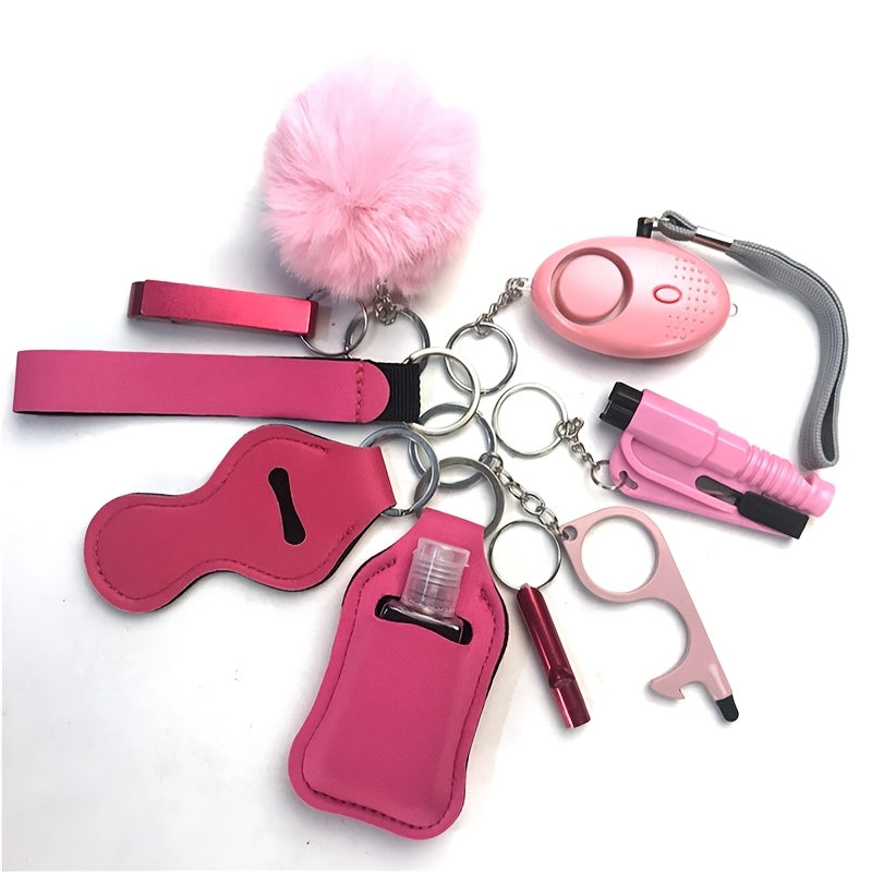 Safety Alarm Set with Protective Accessories for Women 10 Pieces Gift