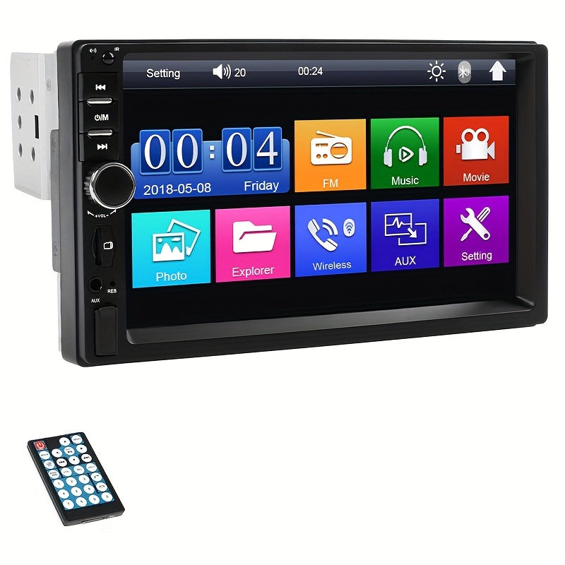 7-Inch Touchscreen Car Multimedia Player with FM Radio USB Aux Wireless MirrorLink Rear View Camera Steering Wheel Control