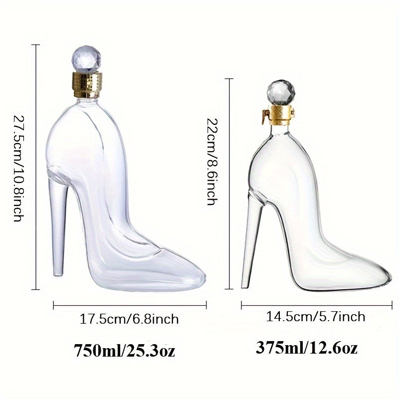 Glass Decanter for Wine Liquor Spirits 750ml 375ml Bar Decor Gift