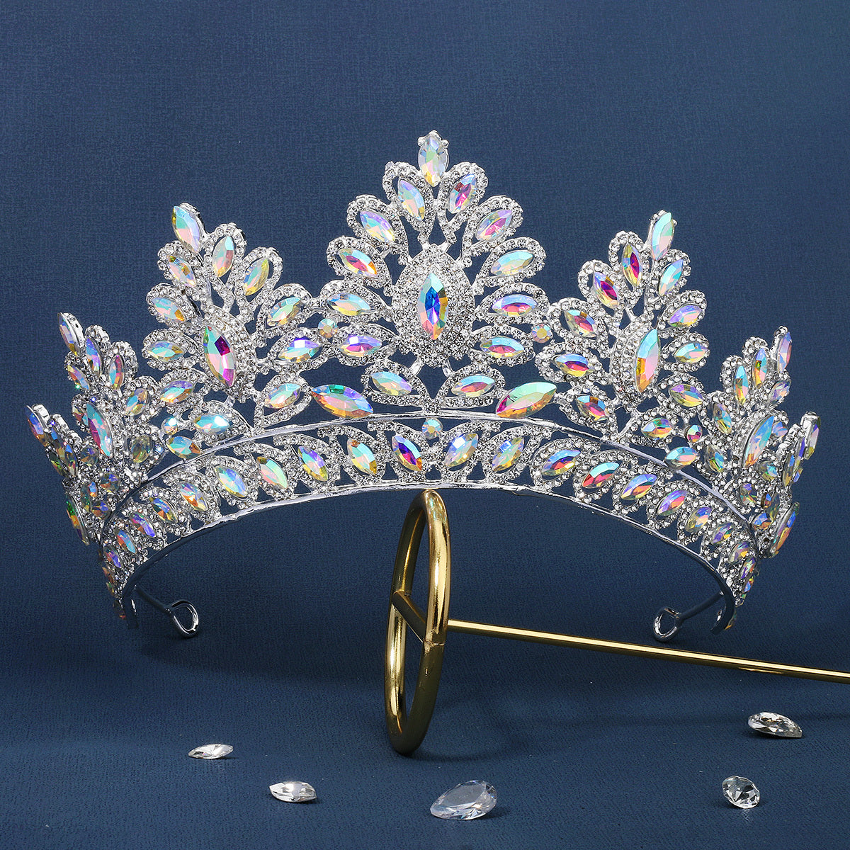 Rhinestone Alloy Tiara for Women Girls Party Prom Bridal Crown Head Accessory