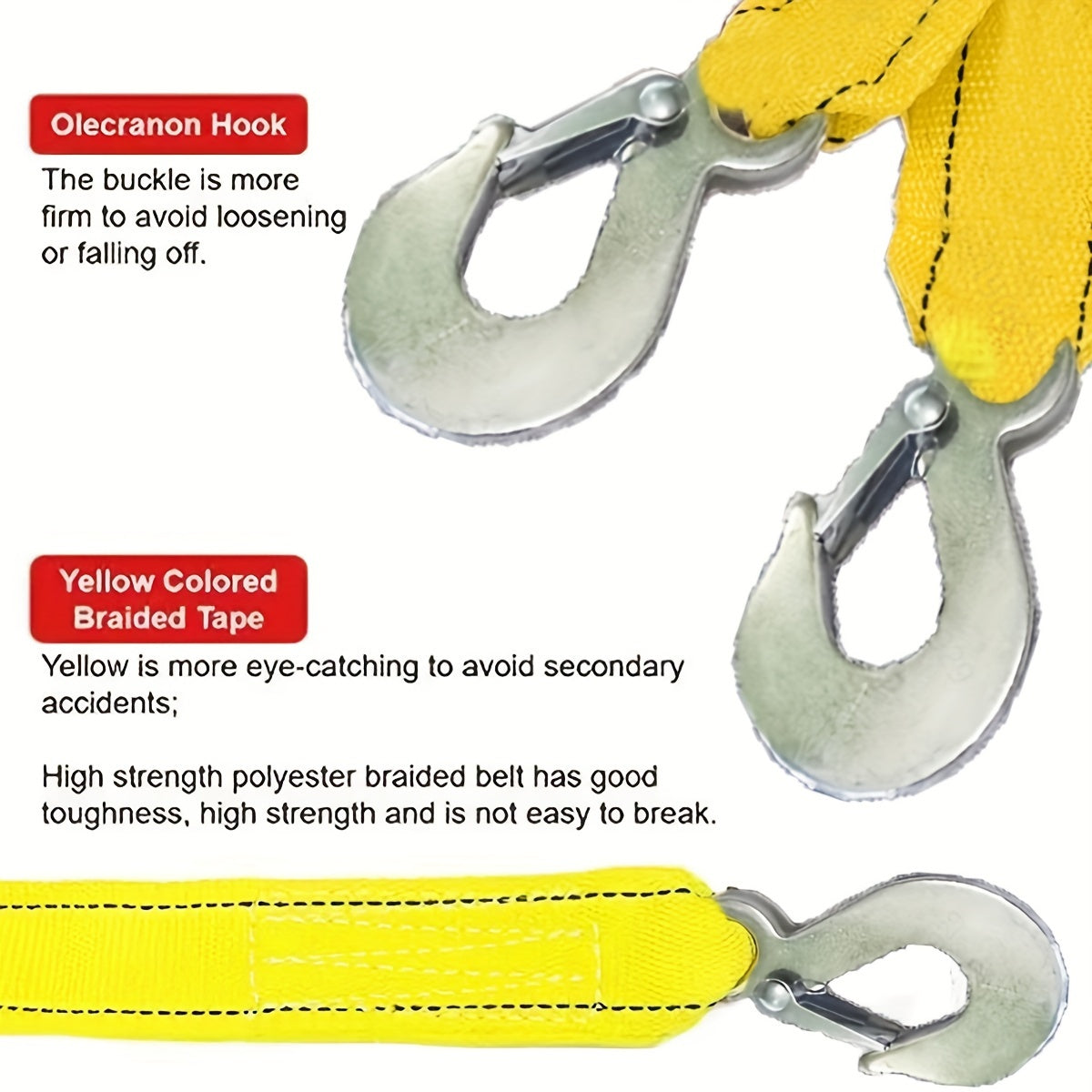 3 Ton Nylon tiklash halqasi 3.91m Off-Road transportini tiklash uchun uzuk va saqlash sumkasi bilan