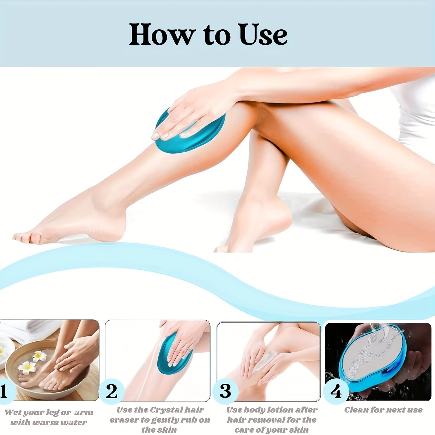 Removedor de vello manual impermeable para mujeres, epilador para piernas, portátil y fácil de usar