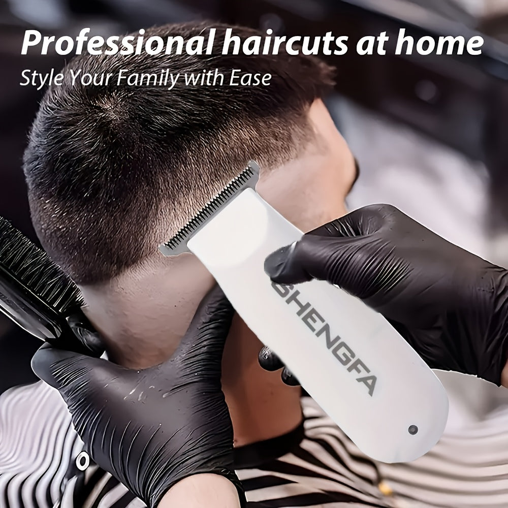 Compact portable electric hair clipper for men long battery life USB rechargeable includes 3 combs