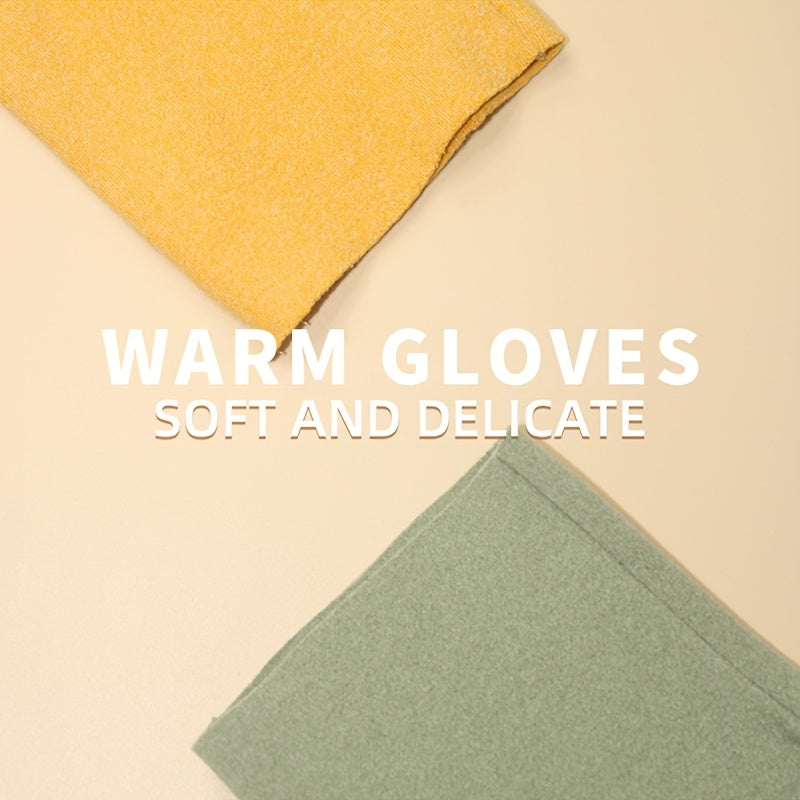 Qishki ofis ishlari uchun ingichka va iliq yarmig'ich qo'lqoplar, sensorli ekran yozuvi uchun issiqlik to'qimasi materialidan tayyorlangan.