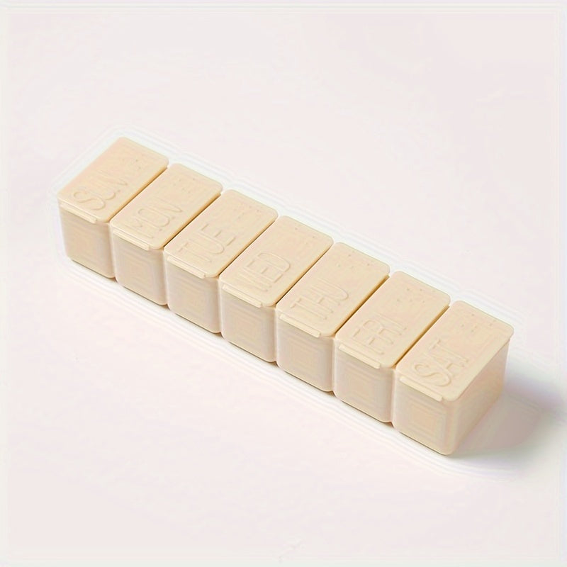 Women Men Kids Braille Pill Organizer 7 Compartments Food Safe Plastic