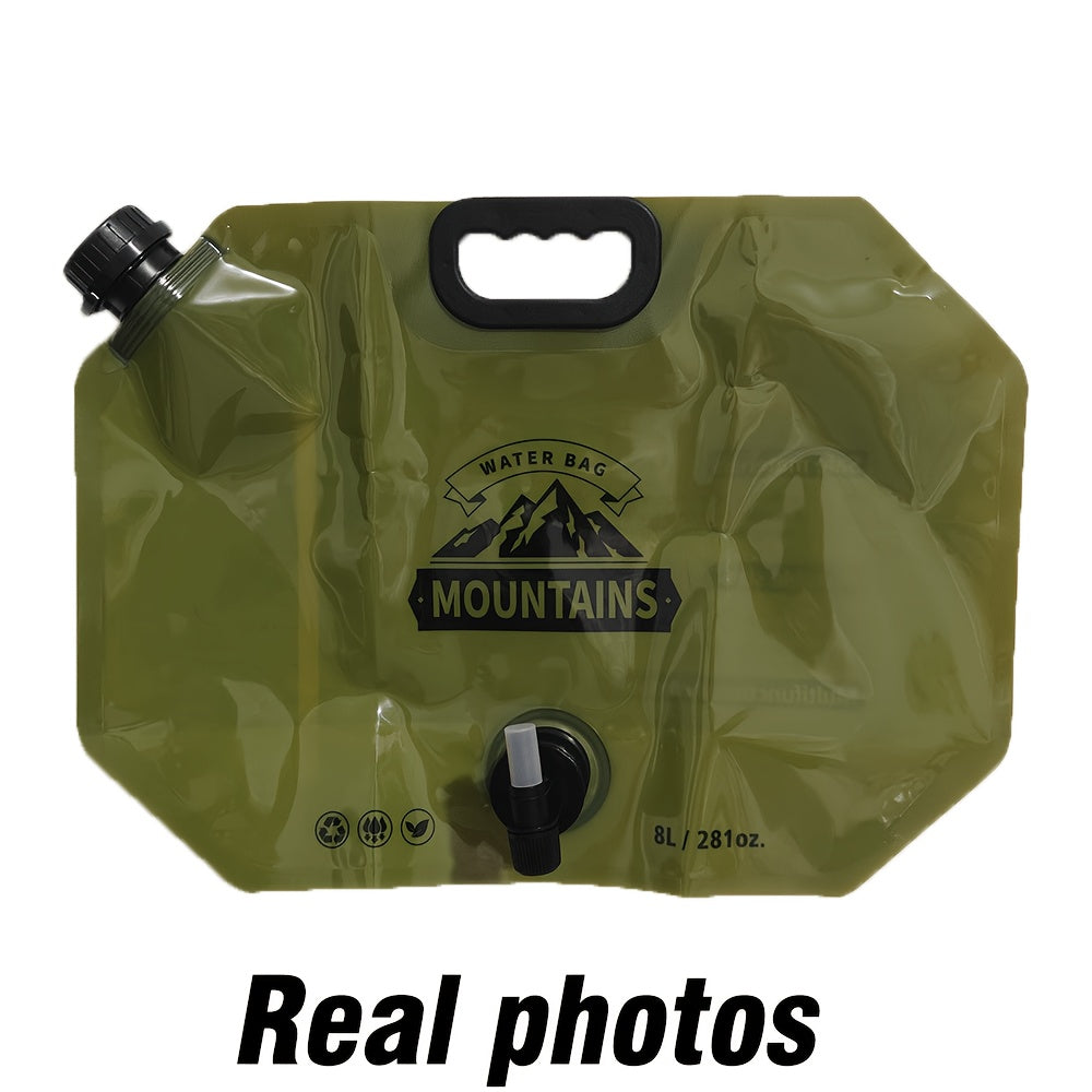 Sayohat uchun portativ suv sumkasi, kran bilan, 7.99L, yig‘iladigan, tabiatga chiqish va sayohat uchun
