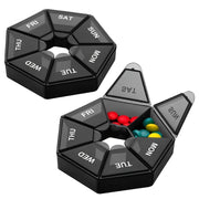 Plastic 7-Day Pill Organizer Portable Tablet Dispenser Travel Case