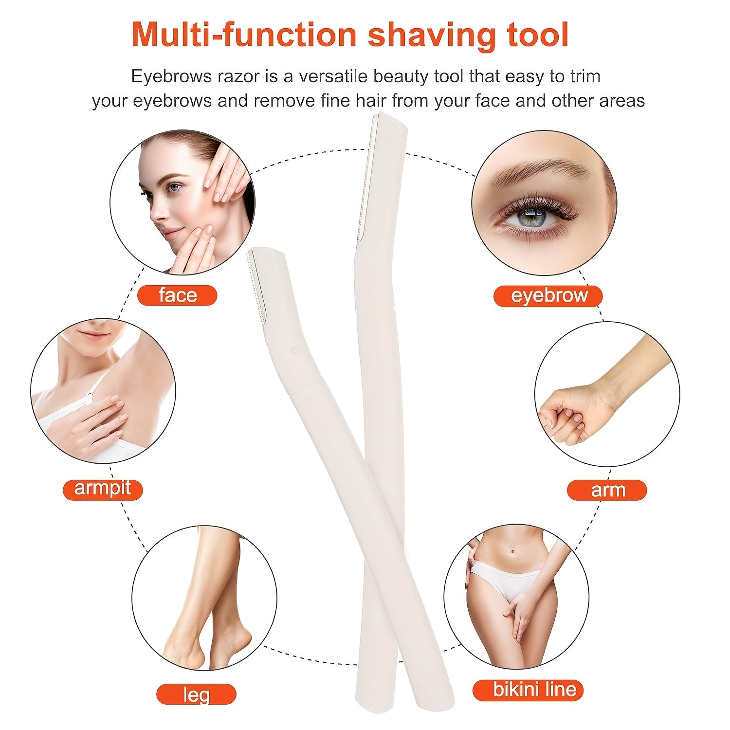 Набор бритв для бровей для женщин и мужчин, 3 шт., многофункциональный триммер для лица