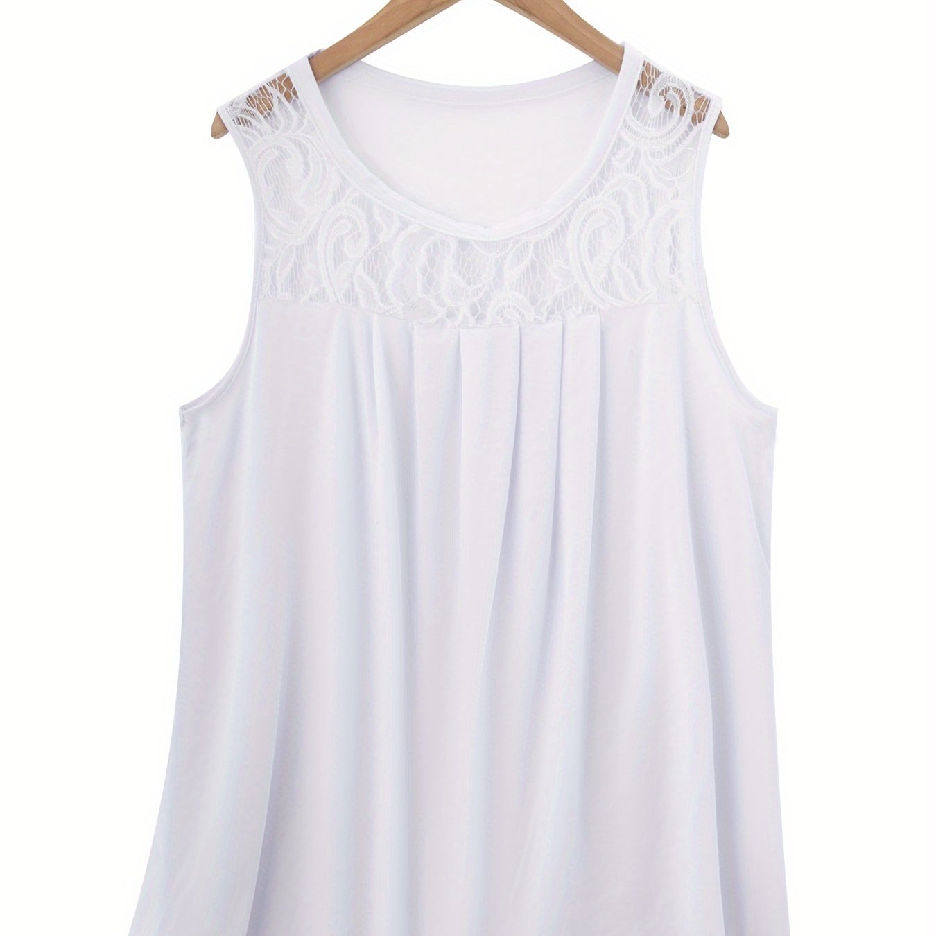 Женская безрукавная плиссированная повседневная блузка для отпуска в однотонном цвете