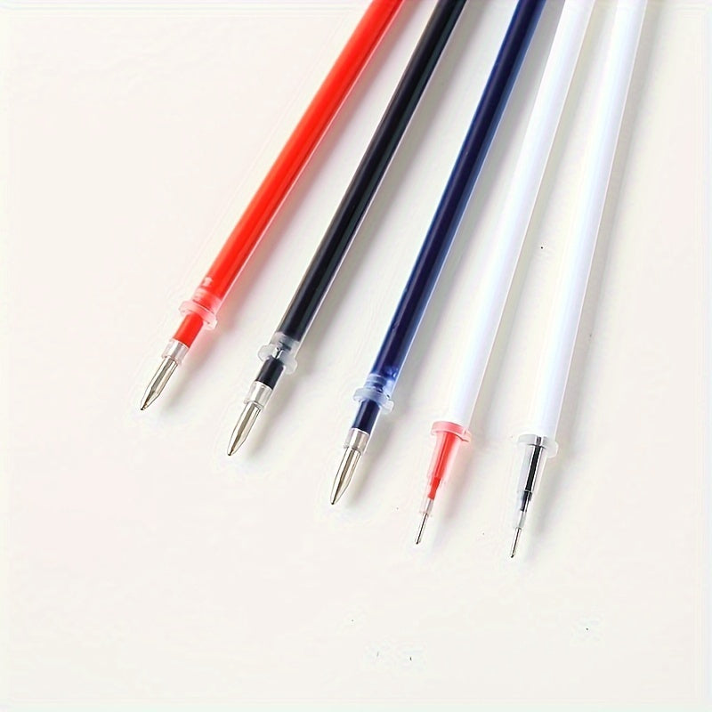 100pcs Gel Pen Refills 0.5mm in Red Blue Black Ink for Office School Supplies