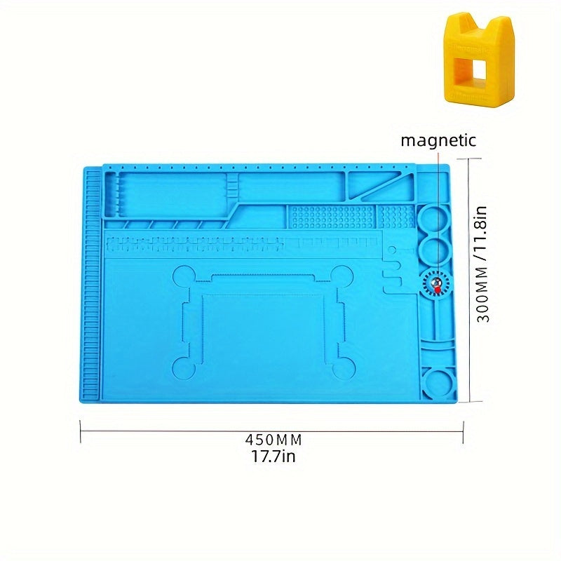 Silicone Repair Mat with Magnetic Tools for Mobile Phone and Computer Repair High-Temperature Welding