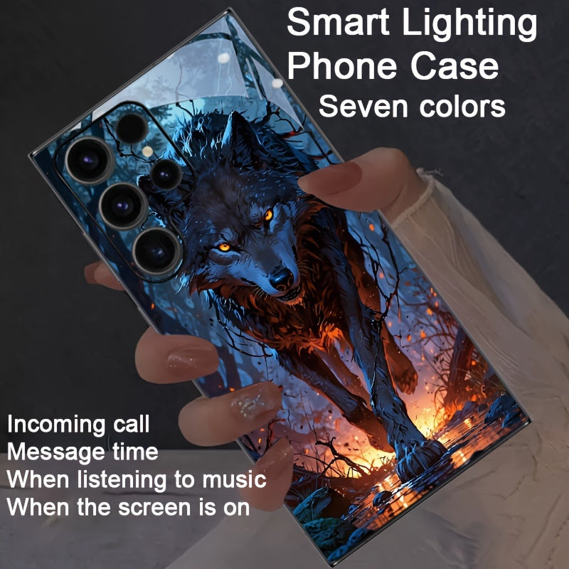 Rang-barang yorqin ovoz bilan boshqariladigan telefon qobigi S24 S22 S23 S21 S20 S10 Note20 N10 A55 A35 A25 A15 A14 uchun