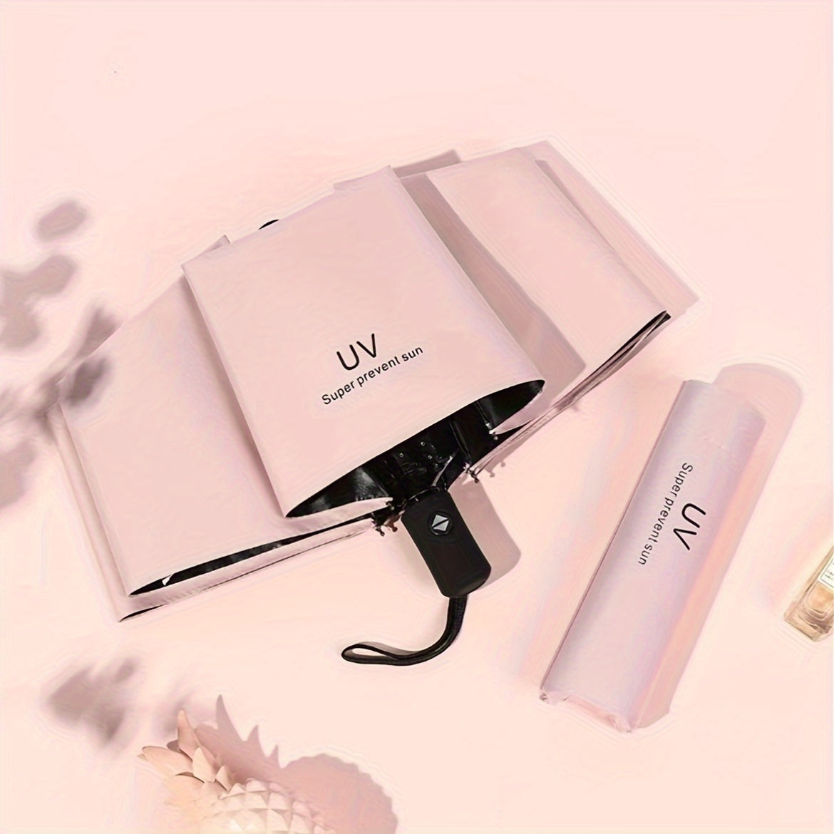 8-Stripe Avtomatik yig'iladigan UV soyabon, suv o'tkazmaydigan, shamol o'tkazmaydigan, zamonaviy, quyosh, yomg'ir, golf o'ynovchilar uchun