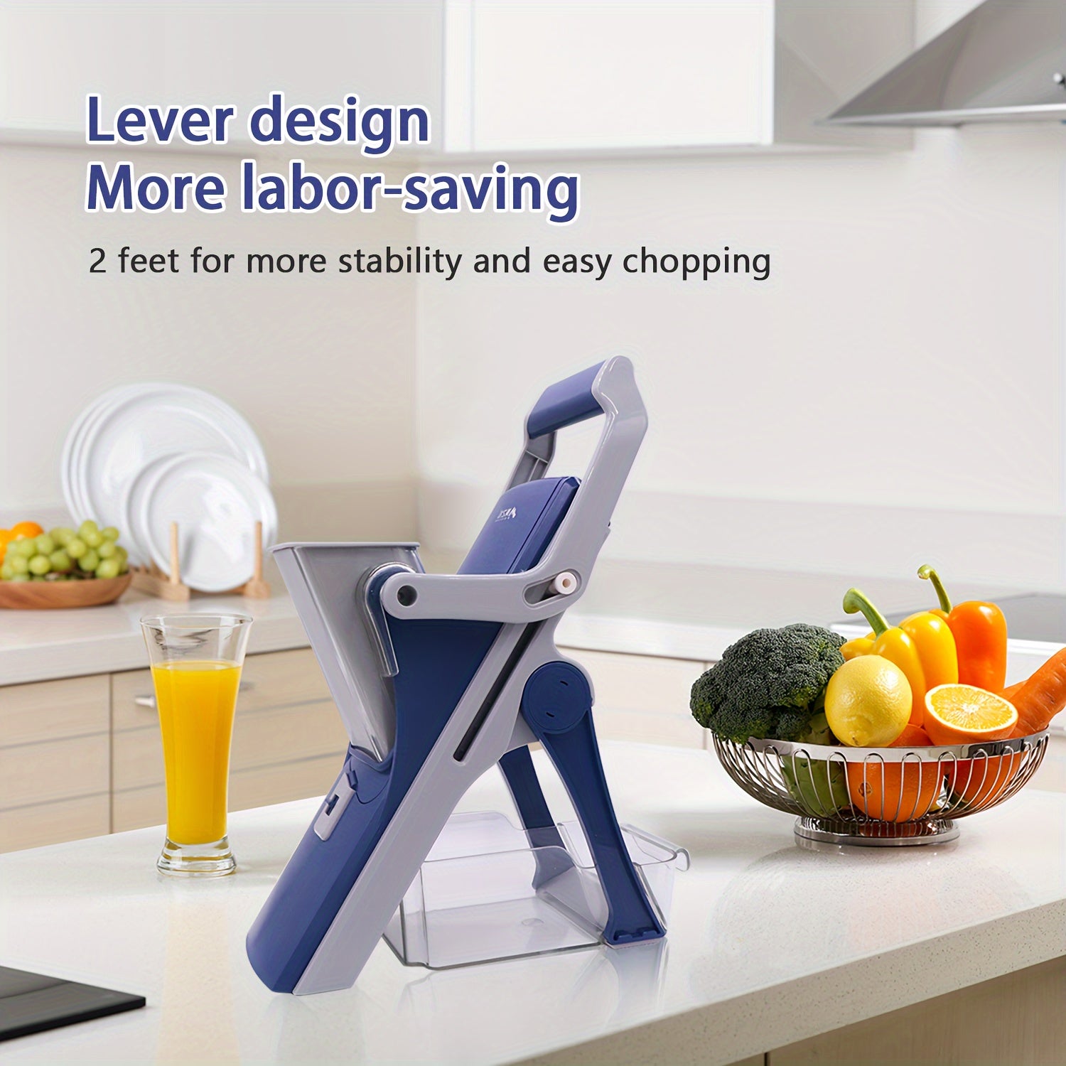 Kitchen Food Chopper Set with Vegetable, Onion, Egg, French Fry, and Salad Slicers