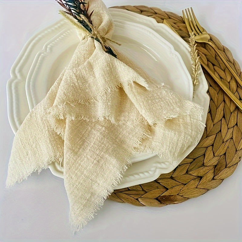 50-Pack Cotton Square Napkins for Weddings Dinners Cafes and Parties 32cm x 32cm