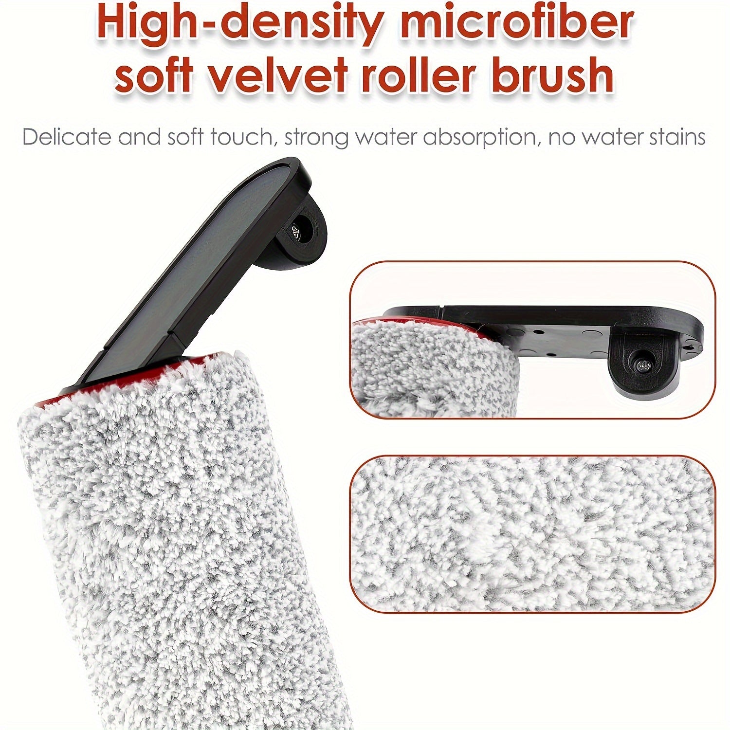Replacement Set for Vacuum Cleaner H12 Pro Includes 2 Brush Rollers and 4 HEPA Filters