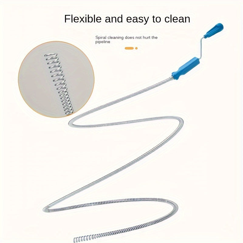 "O'zgaruvchan Quvur Tozalash Vositasi - Kanalizatsiyalarda, Hojatxonada, Oshxona va Hammom Lavabolarida, hamda Vanna to'siqlarini olib tashlaydi - Batareyalar kerak emas, Uy uchun zarur tozalash vositasi"