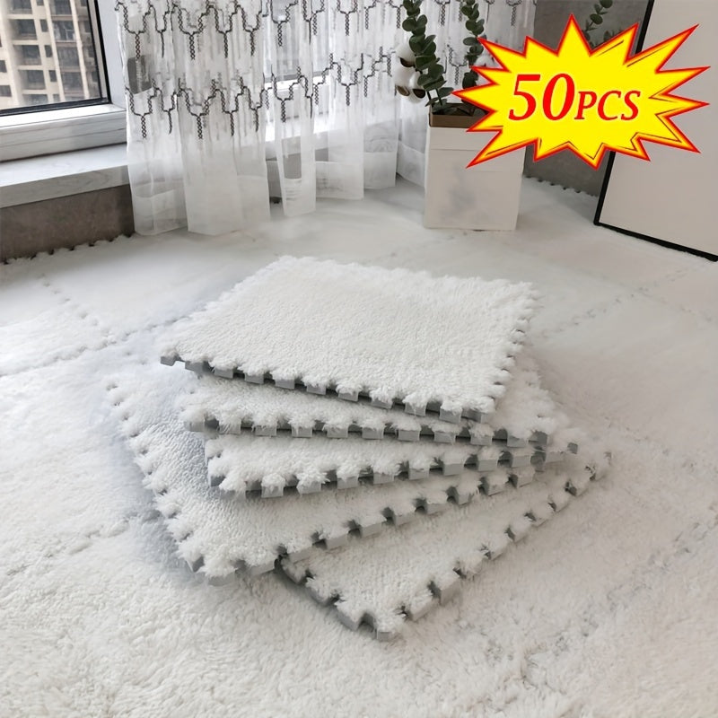 Set of 30/50 Interlocking Foam Floor Mats Square Carpet Area Rug Anti-Slip Seat Pads