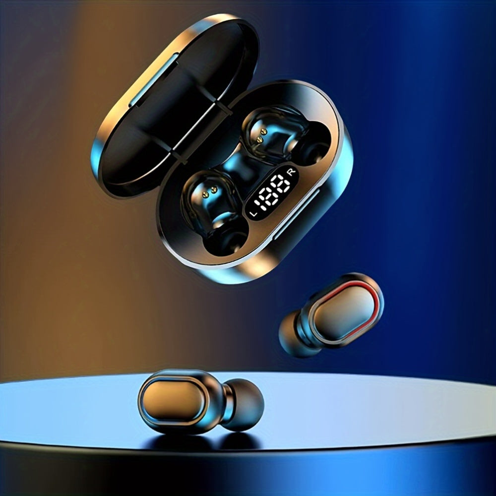 Wireless Earbuds with Digital Display Noise Cancelling Voice Calls 150mAh Rechargeable