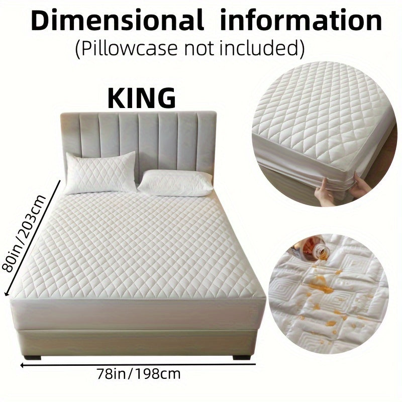 Suv o'tkazmaydigan yostiq himoyachisi, bir-biriga qo'shilgan rangli qatlamli dizayn, suv o'tkazmaydigan, sirpanmaydigan yotoq qoplami