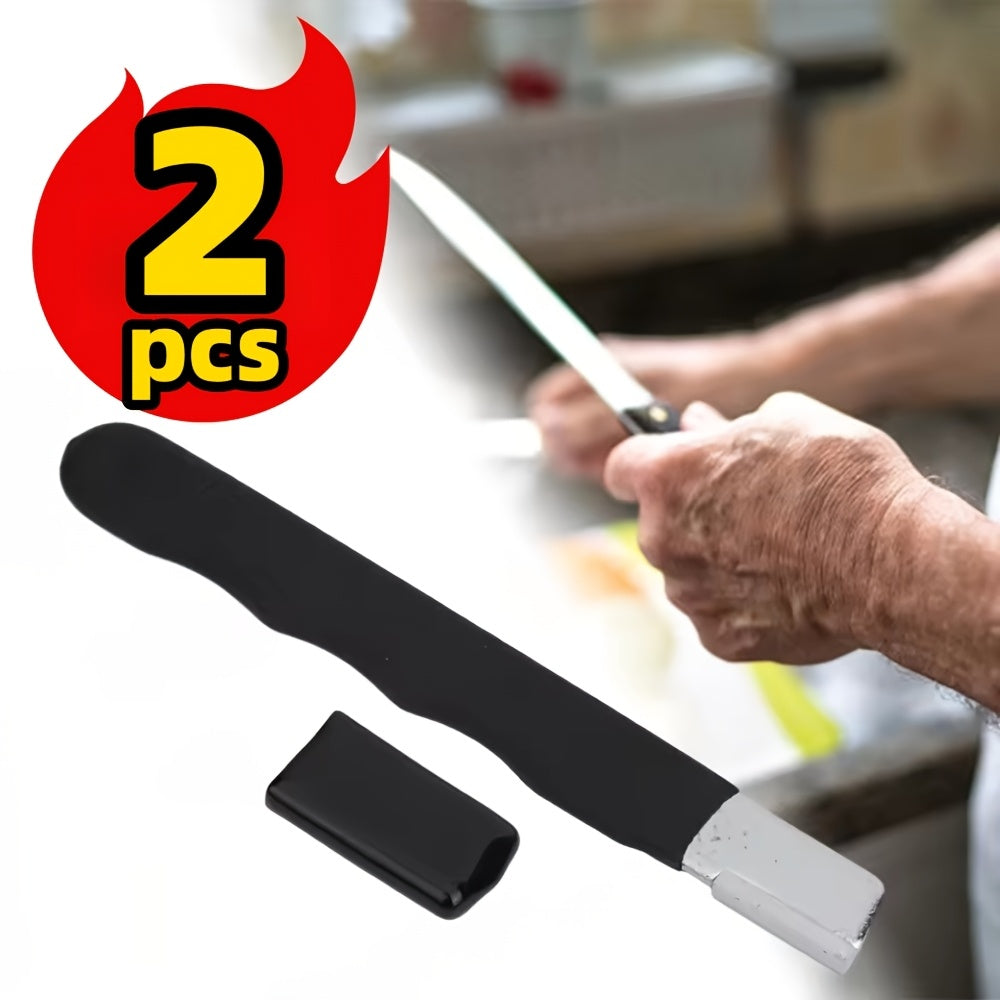 2 dona portativ pichoq silliqlash mashinasi, oshxona bog'i uchun ikki tomonlama tez silliqlash toshi