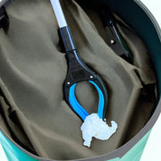 Decorative Aluminum Garbage Clamp with Patterned Design and Extended Handle