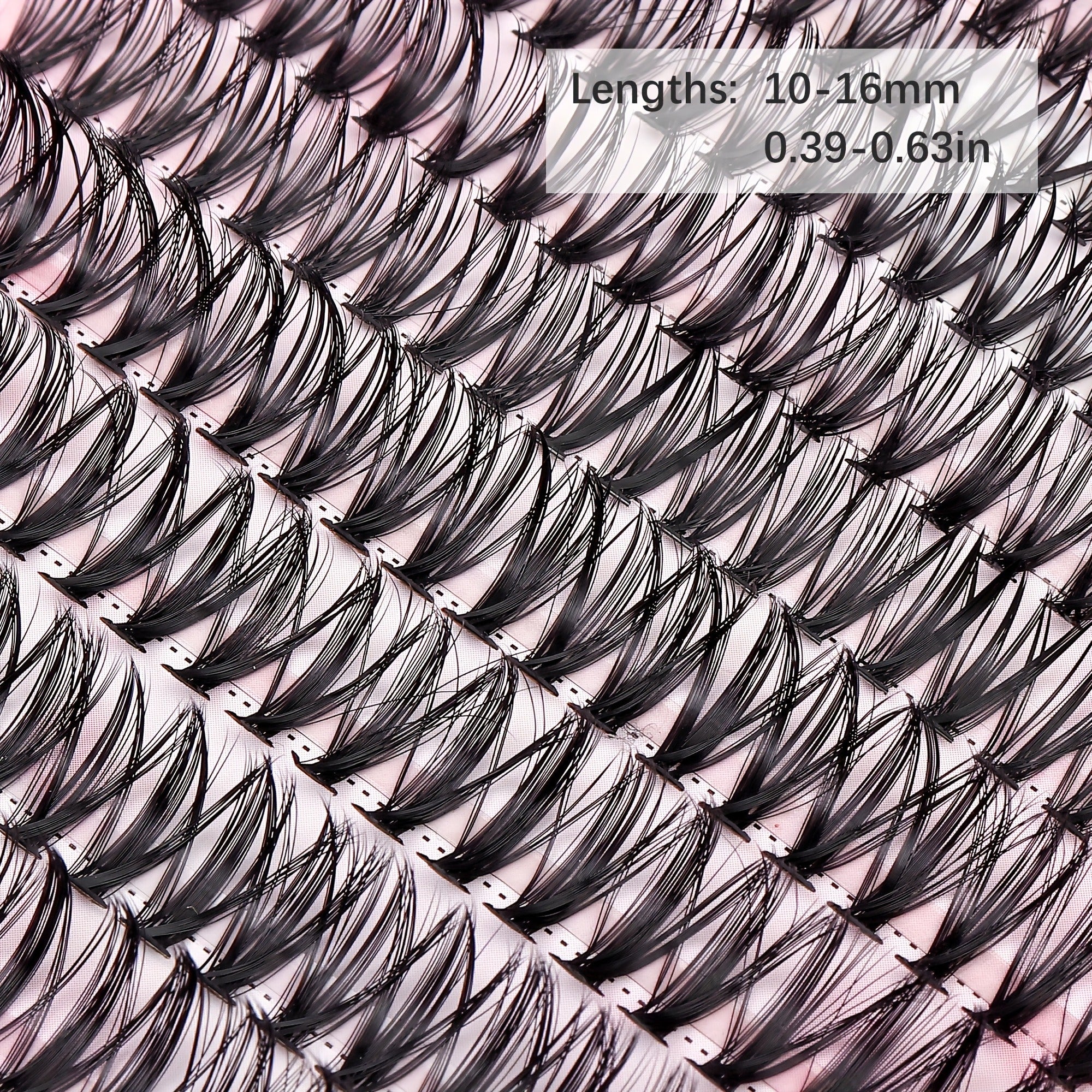 Large Capacity 10 Row 200 Cluster Eyelash Set with C-Curl, Natural Lash, Tweezers