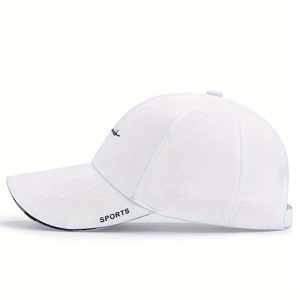 Unisex Cotton Embroidered Baseball Cap Adjustable Sun Protection Lightweight Hip-Hop Style