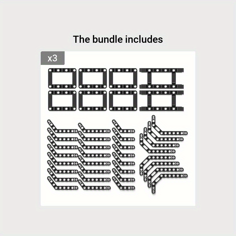 40-chi texnik qurilish bloklari bo'laklari to'plami, burchakli ramkalar va liftarm aksessuarlarini o'zingiz qilish uchun