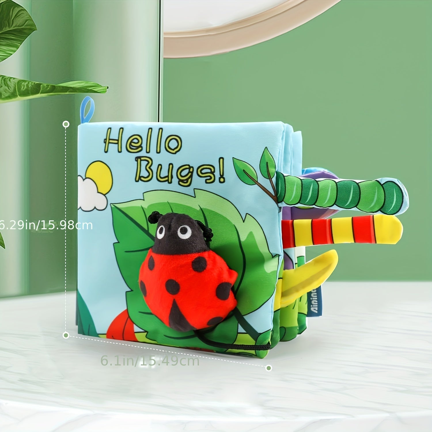 3D Touch yuqori kontrastli ranglar bilan bolalar uchun Baby Soft Books va tishlash o'yinchoqlari