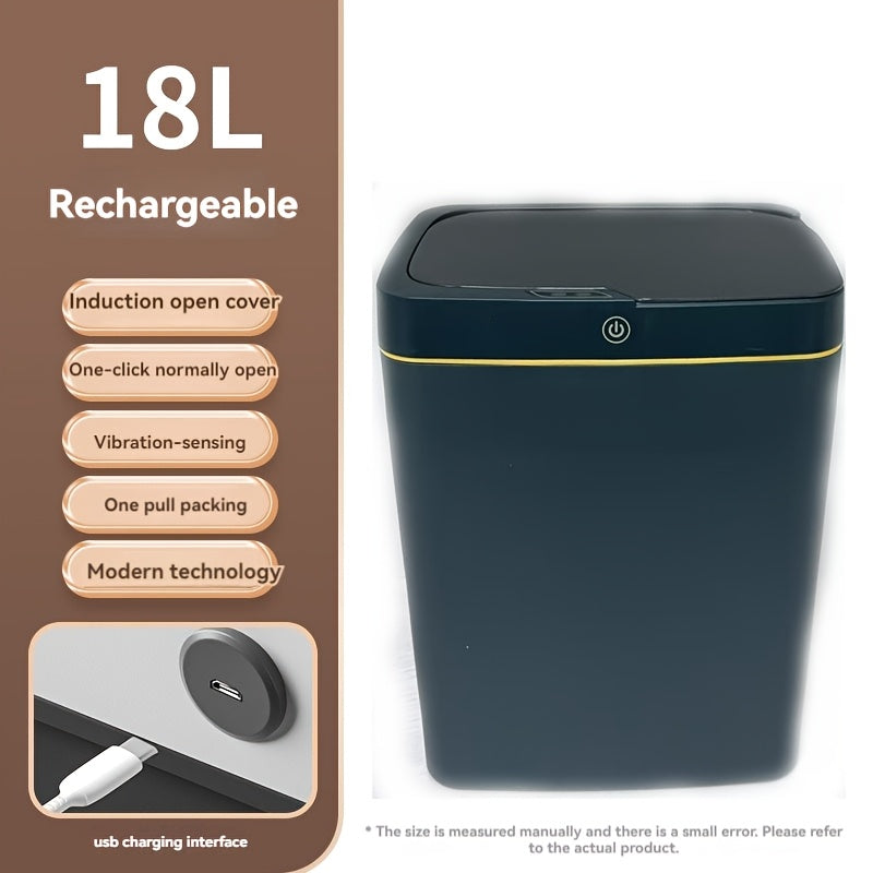 Smart Infrared Wireless Automatic Trash Can with Rechargeable Lithium Battery for Kitchen and Bedroom
