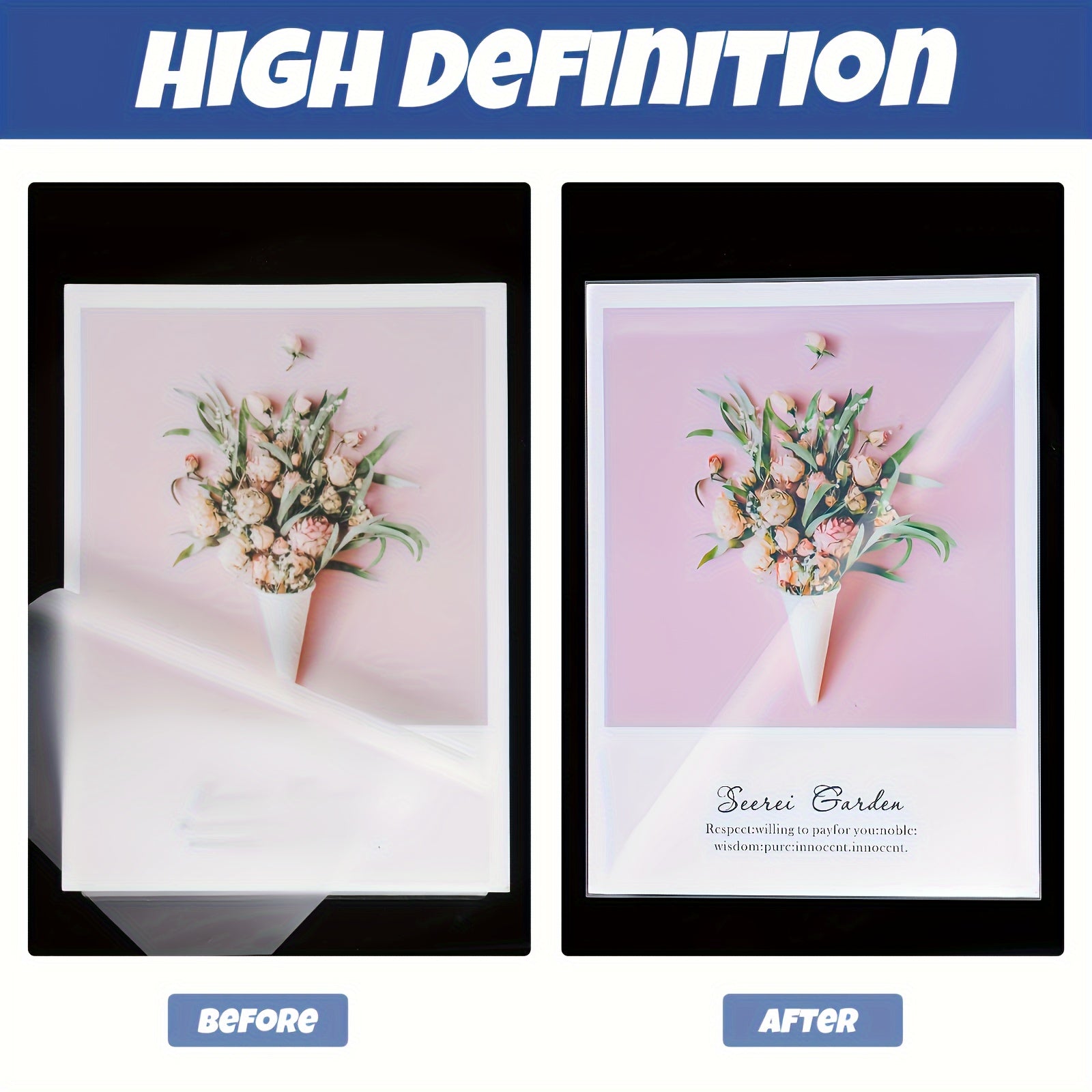 Set of 100 A4 Thermal Composite Film Protective Sheets for Photos and Documents in Color