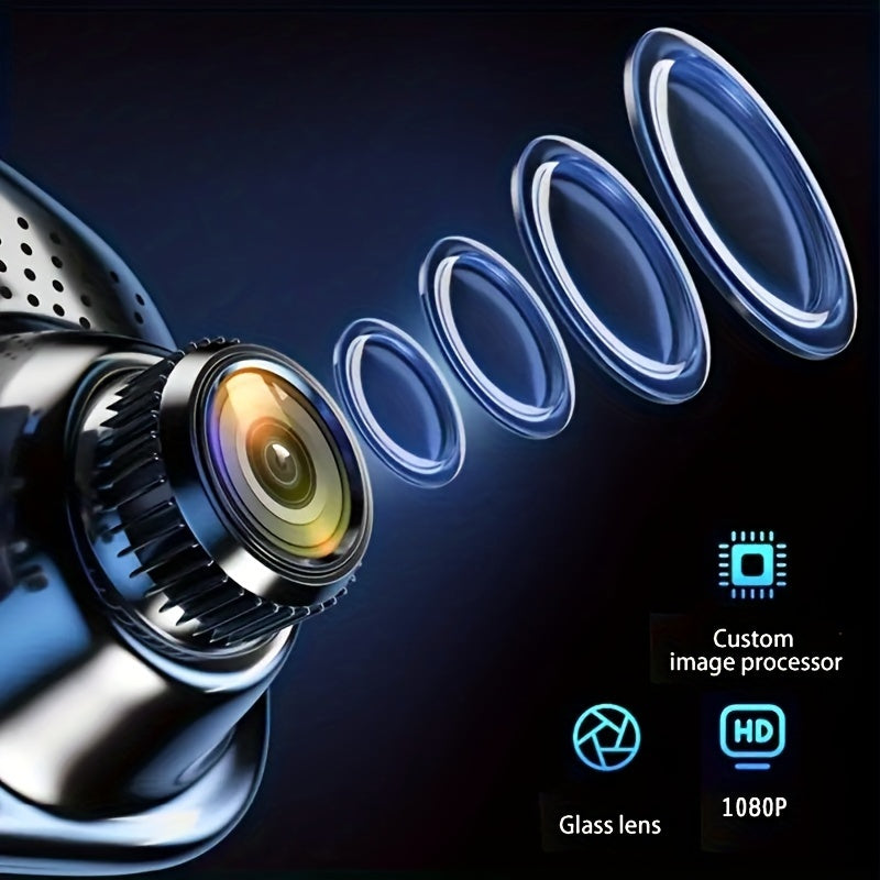 Зеркало с широким углом обзора и двумя камерами 1080P HD, ночное видение, обнаружение движения