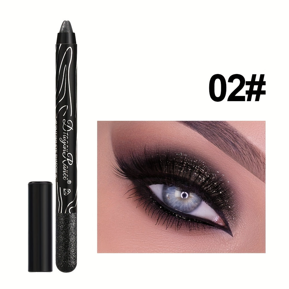 Women Shimmering Eyeshadow Pencil 2-in-1 Matte Glitter Brightening Contouring