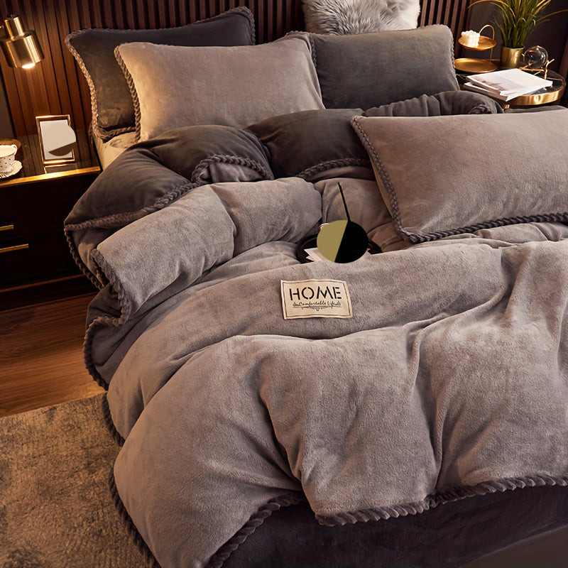 Ikki tomonlama sut velsoft yostiq qopqog'i, yostiq yadroisiz va yostiqchasi bilan, barcha fasllar uchun mos.