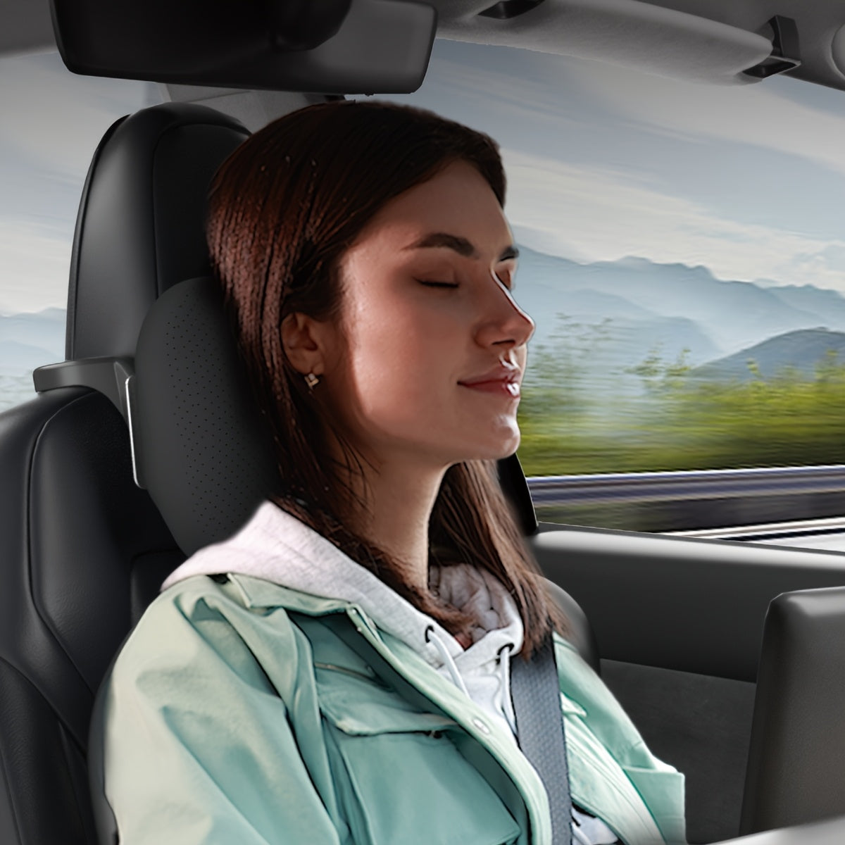 Car Neck Pillow for Men Women Ergonomic Adjustable Travel Headrest Support